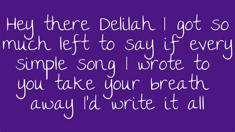 my delilah lyrics